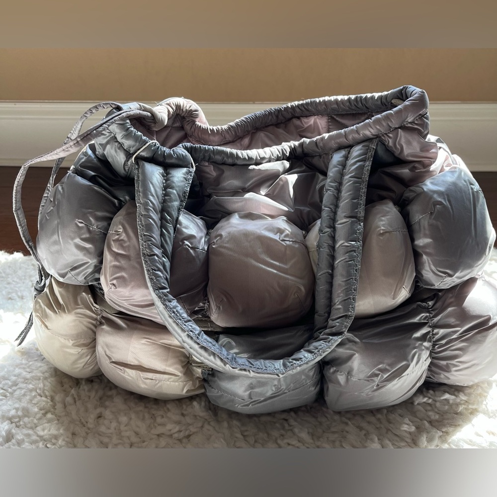 Marithe Francois Girbaud Gray and Cream Quilted Bag